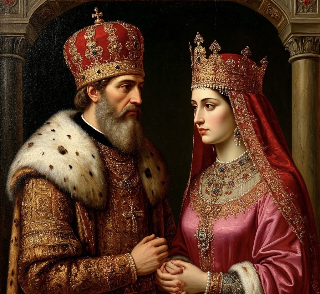 Реконструкция портрета Софьи Палеолог с Иваном III