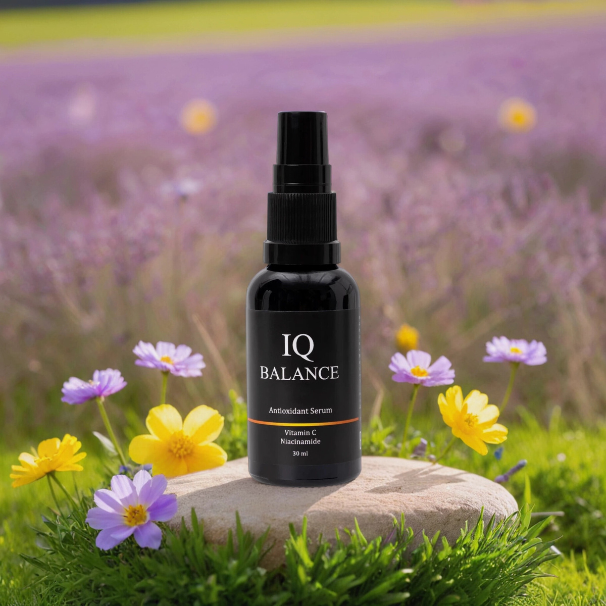 Увлажняющая сыворотка IQ BALANCE для лица с витамином С ниацинамидом и гиалуроновой кислотой. OZON: арт. 1723414889 WB: арт. 291381788