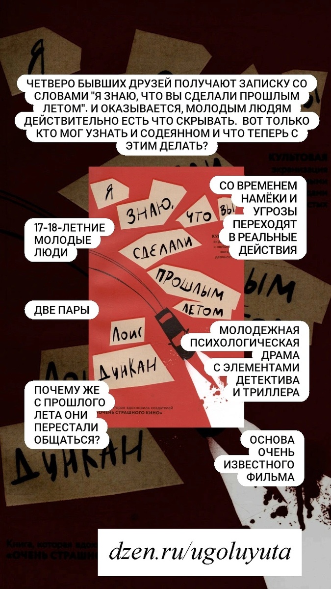 Лоис Дункан - "Я знаю, что вы сделали прошлым летом"