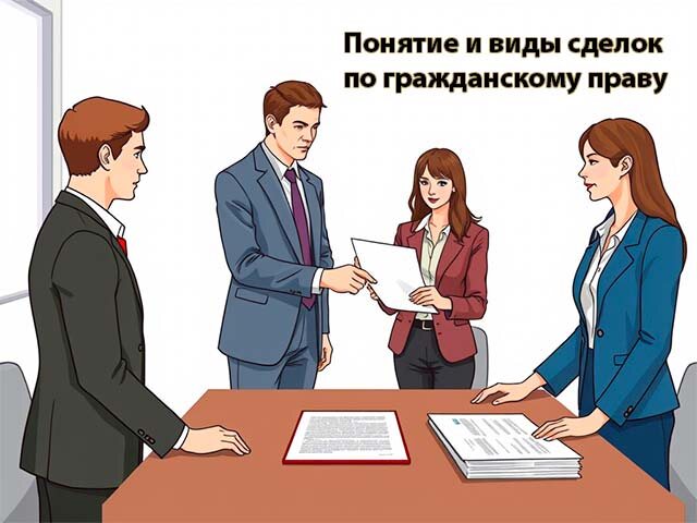    Понятие и виды сделок по гражданскому праву. Изображение сгенерировано ИИ