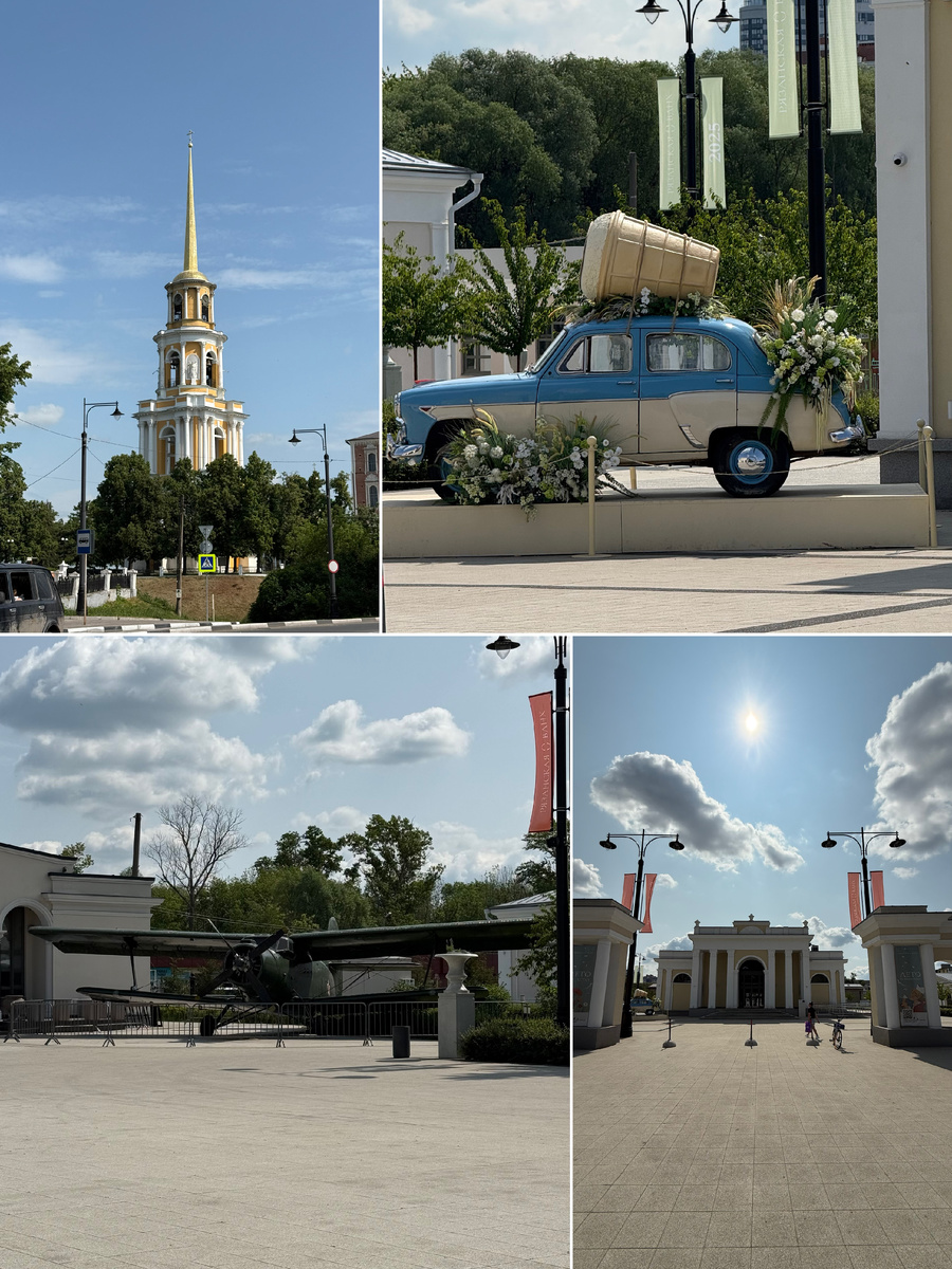 Фото автора канала. Колокольня и Рязанская ВДНХ.