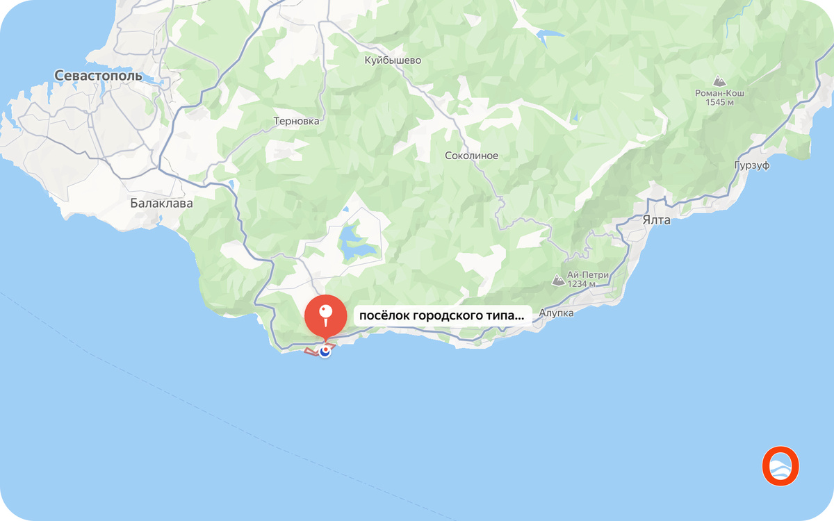 Форос на карте