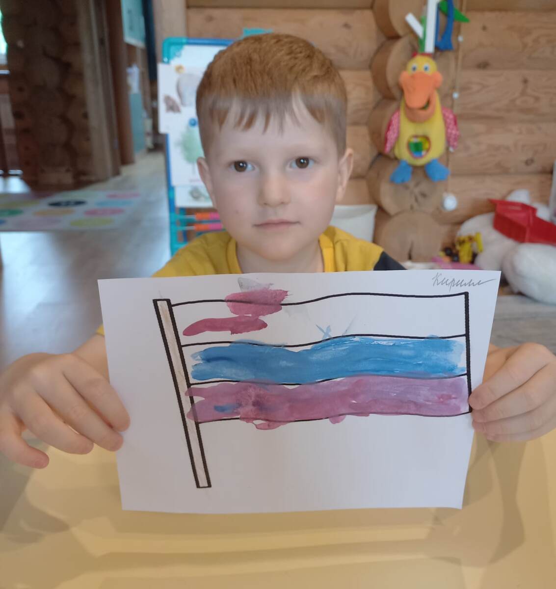 Кирилл нарисовал в садике).