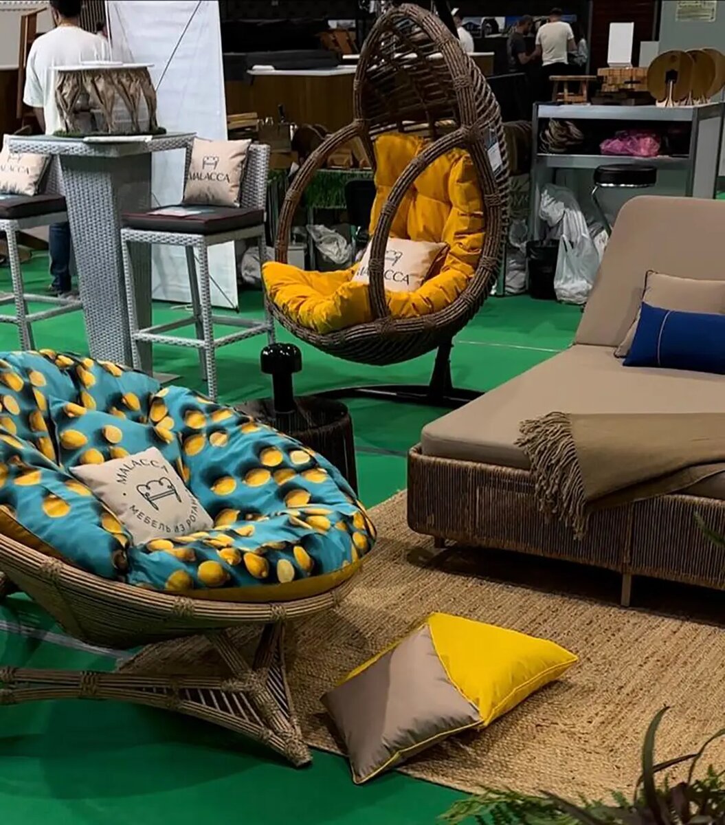 Мебель Malacca из экоротанга для глэмпинга и активного отдыха.