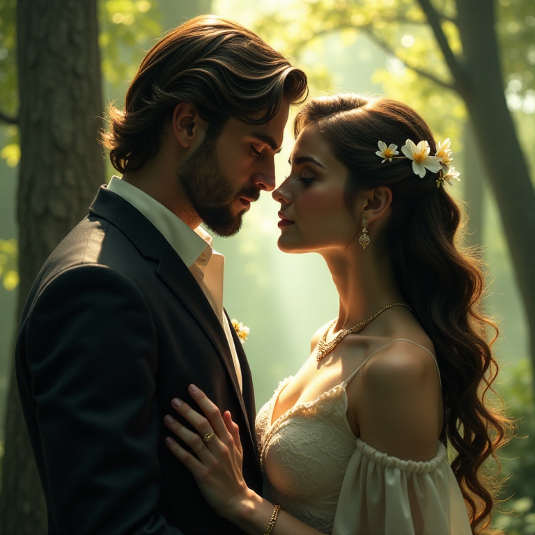 Арт сгенерирован ИИ. Романтичная картиночка на заставку. 