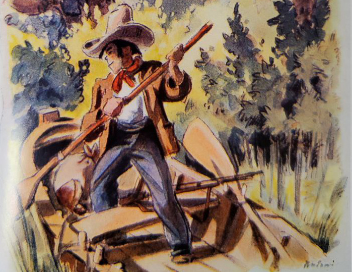 Изображение из «Библиотеки детской классики в 50 томах» к произведению Марка Твена «Приключения Гекльберри Финна».