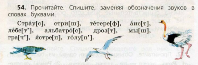 Скрин из учебника русского языка, Школа России 2 часть