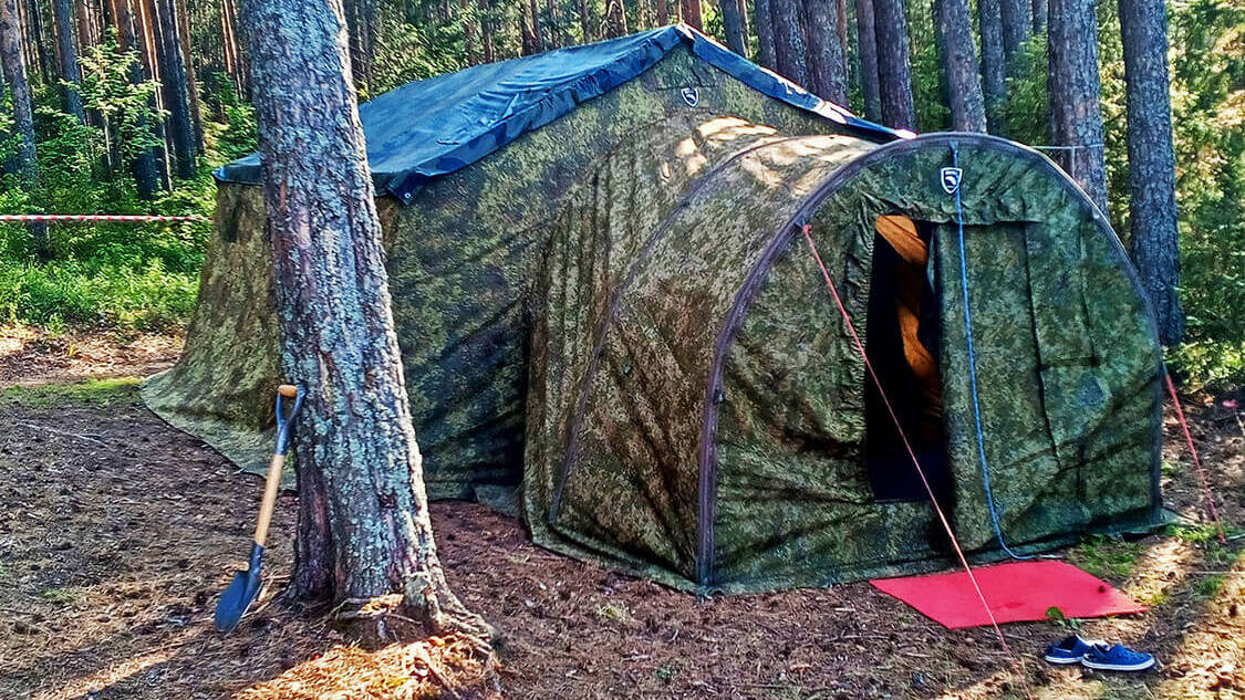 Армейская палатка Берег 10М2 (двухслойная) с тамбуром