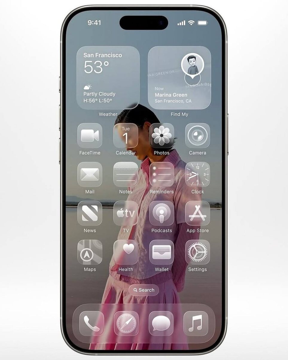    Apple показала обновленный дизайн интерфейса под названием Liquid Glass (фото 3)