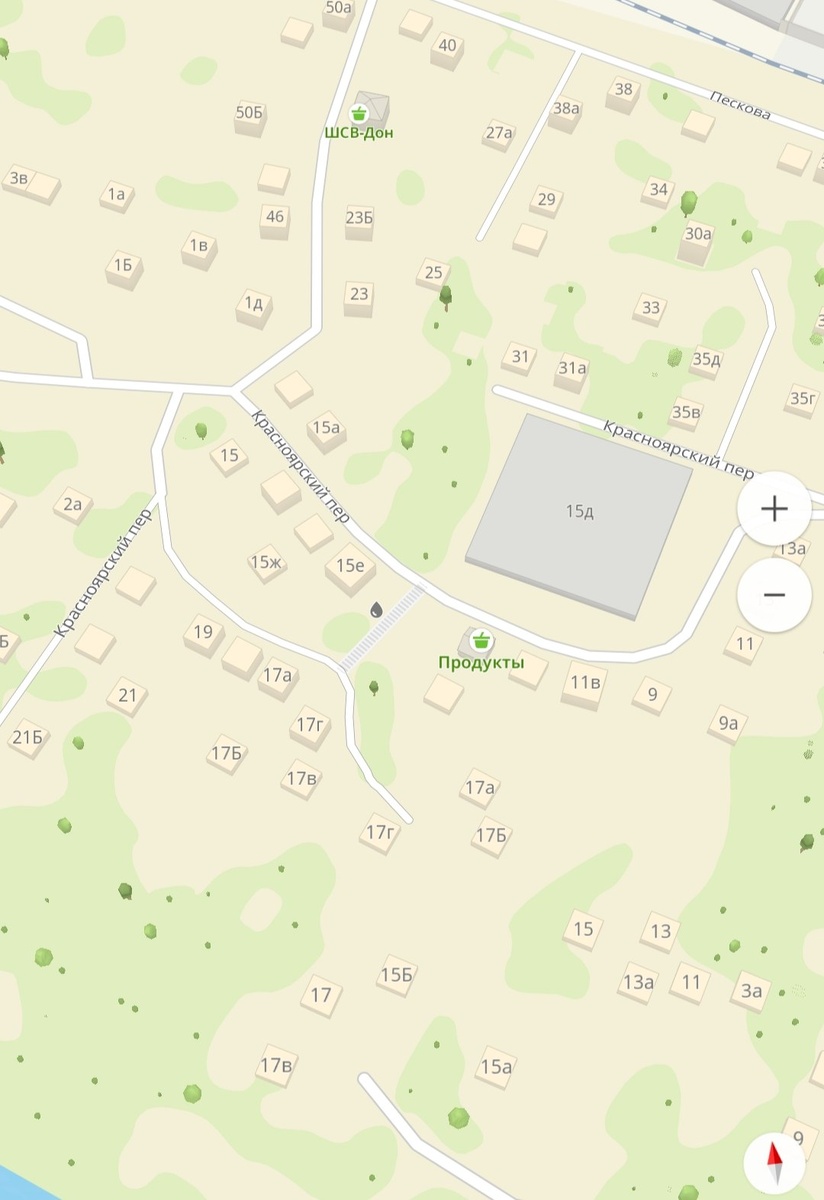 Месторасположение родника на карте города