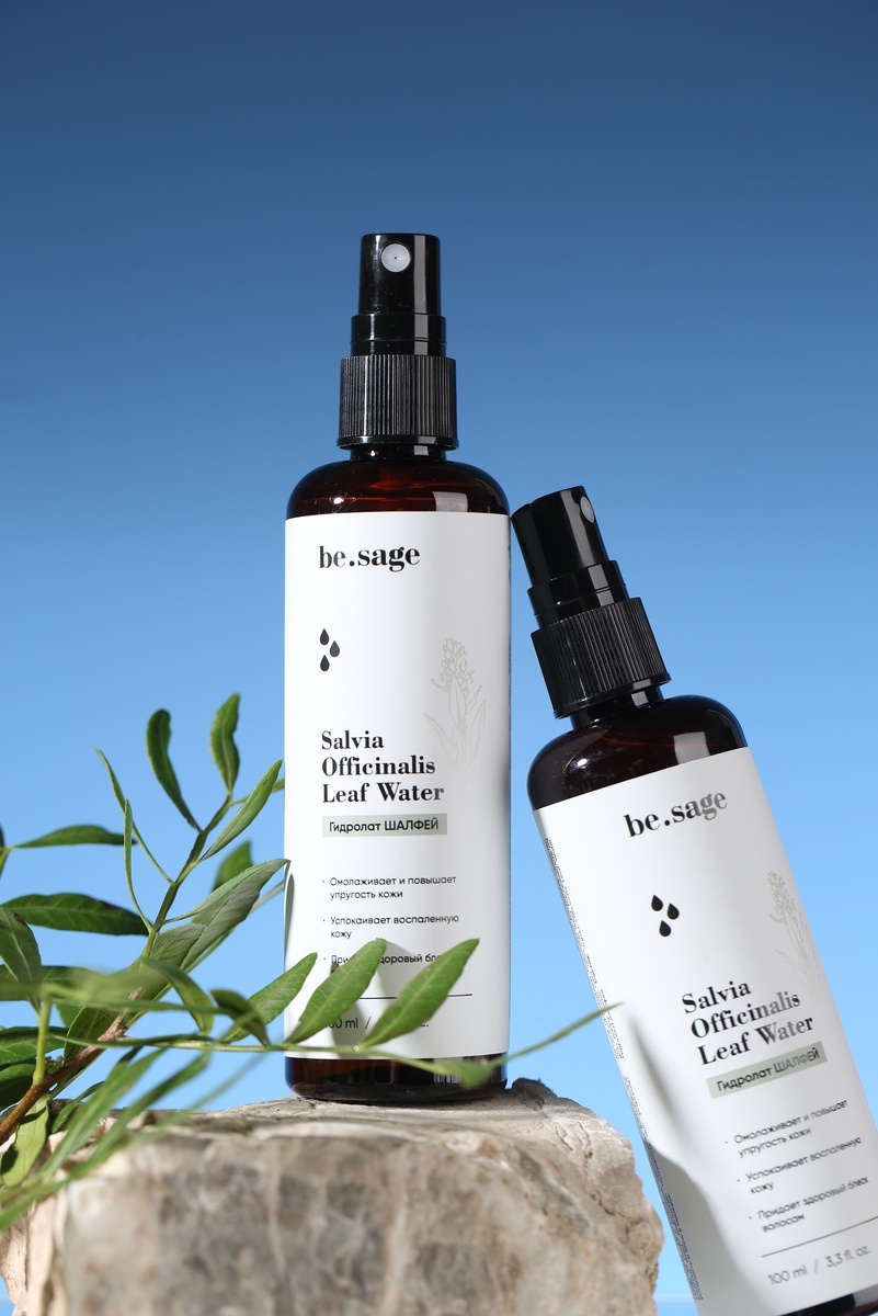 На фото: гидролат Шалфей be.sage