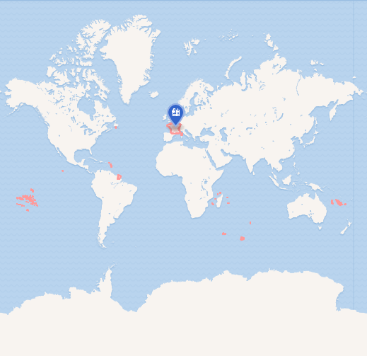 Франция на карте мира 