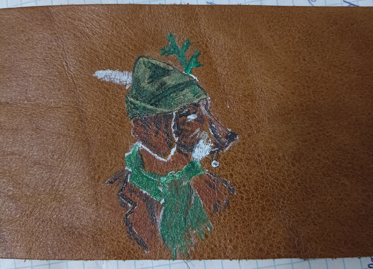 Рисую собачку-охотника