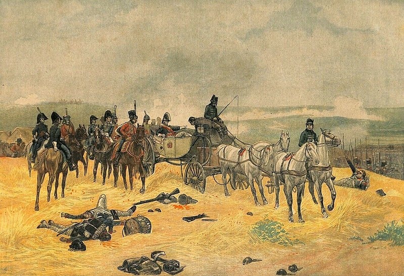 Массена в сражении при Ваграме в своей машине