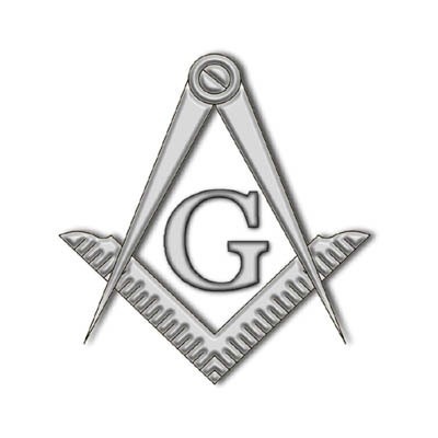 Иллюстрация.: Масонский символ "Циркуль и наугольник" с литерой (буквой) "G" в центре