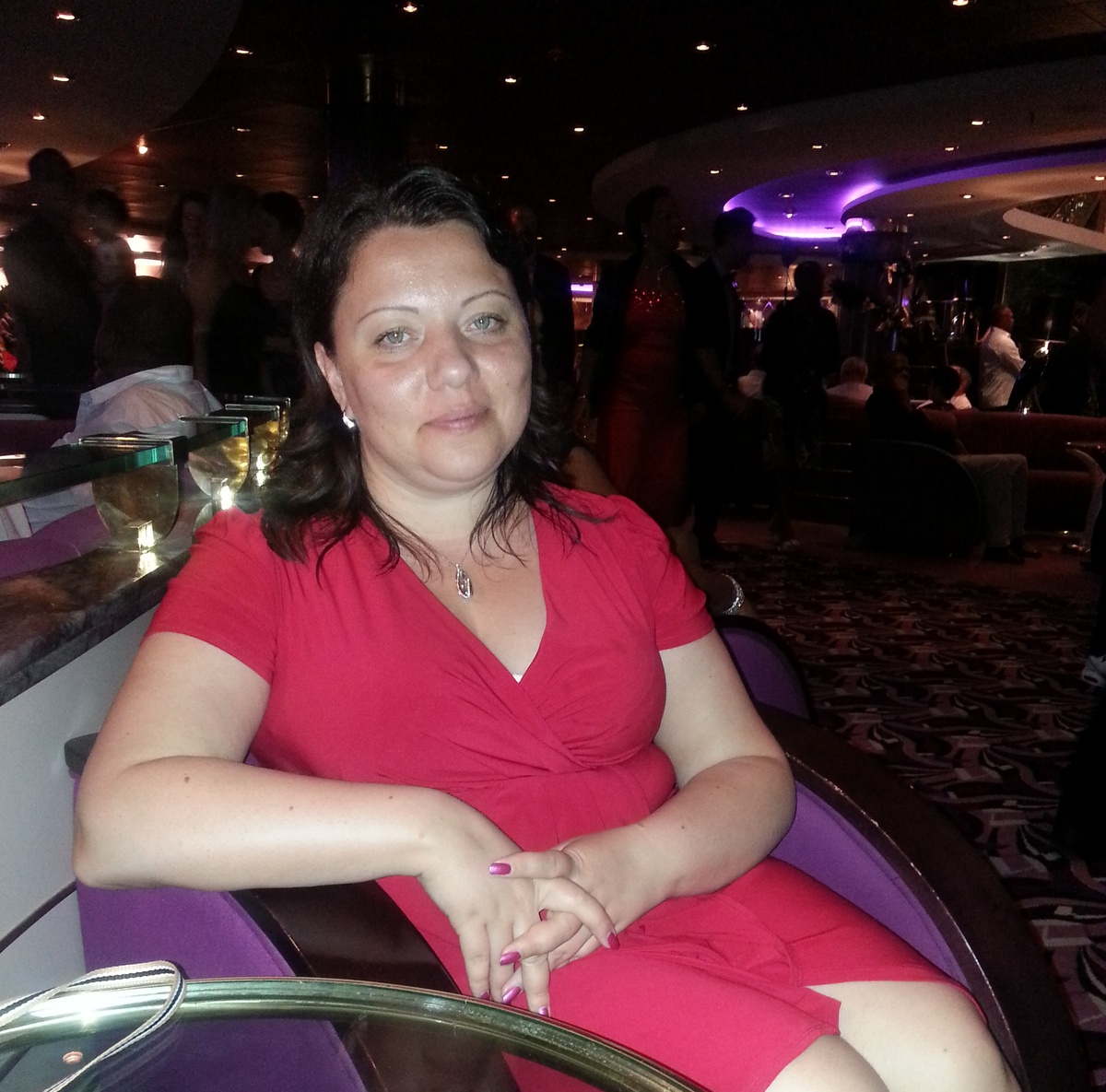 Я в ождании ужина во время круиза по Карибам. Фото из архива автора. 