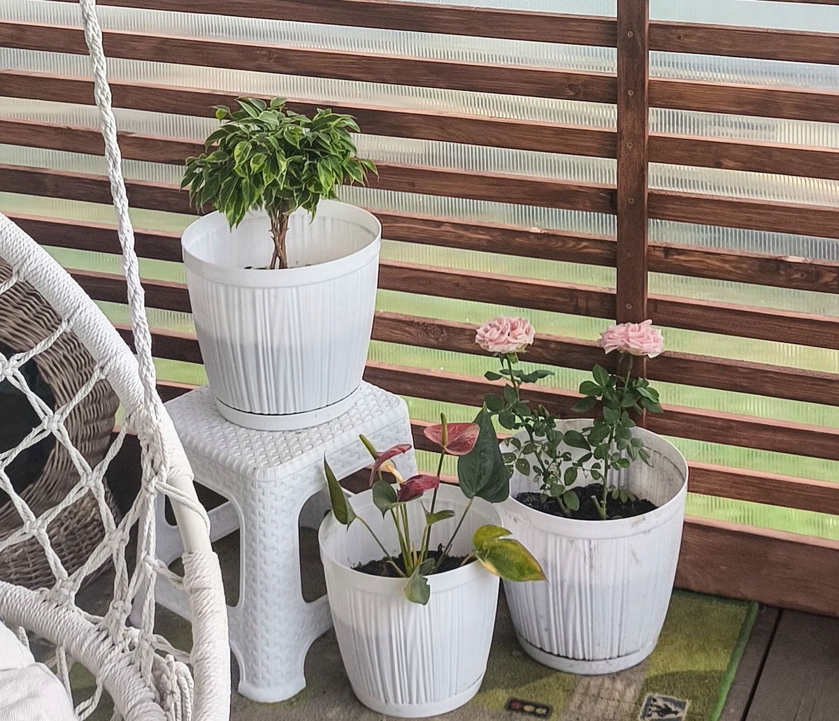 Вот такая композиция дополнила зону релаксации 