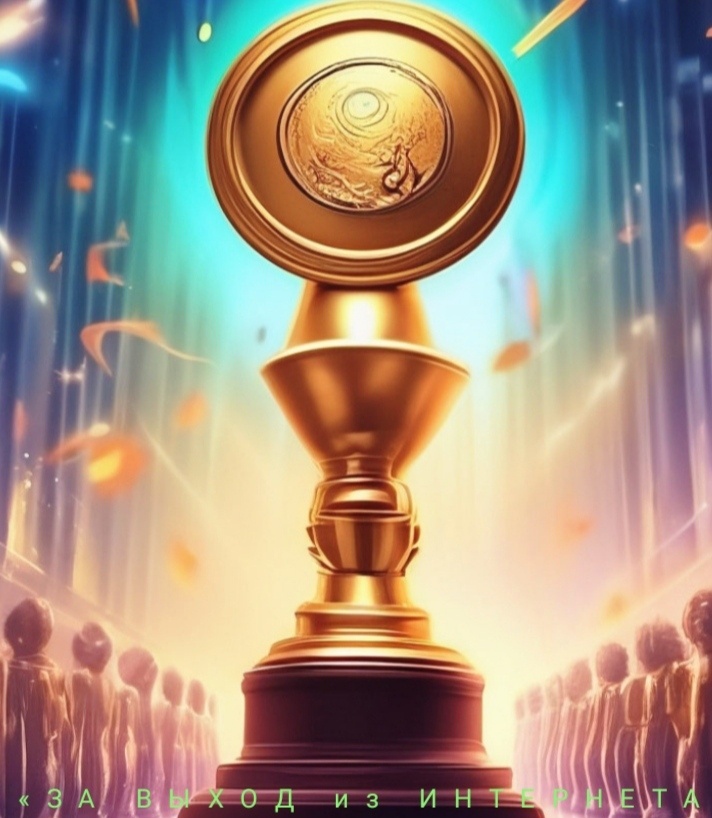 Медаль «За выход из интернета» за №6 вручается нашей дорогой и горячо любимой Ирине Эдуардовне(канал «Мой папа Эдуард»). Картинка для особых случаев сгенерирована нейросетью Шедеврум по запросу автора.