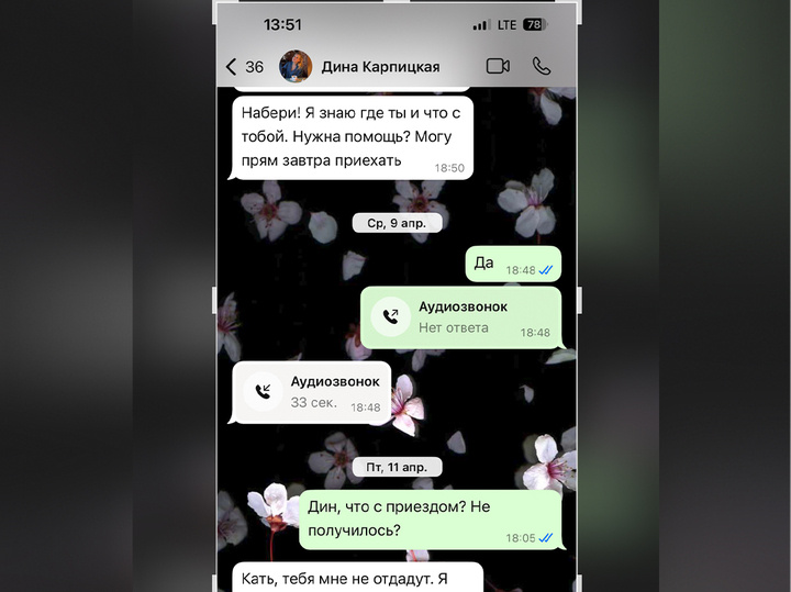 Моя переписка с Диной Карпицкой
