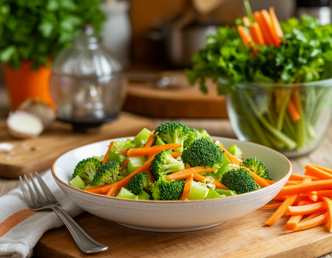 Салат с брокколи.