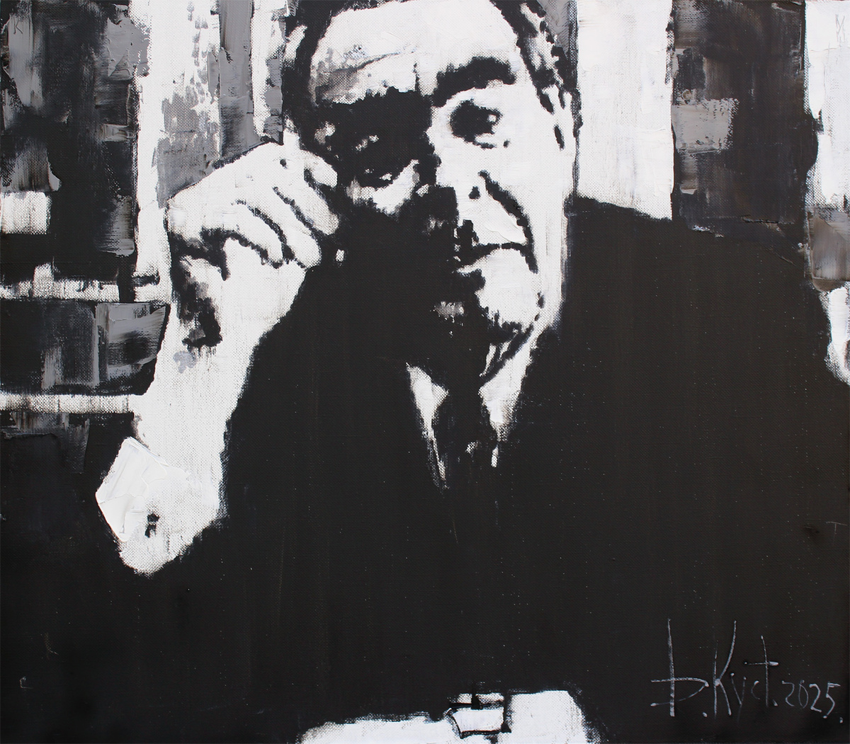 Дмитрий Кустанович. Брежнев, 70х80 см, 2025