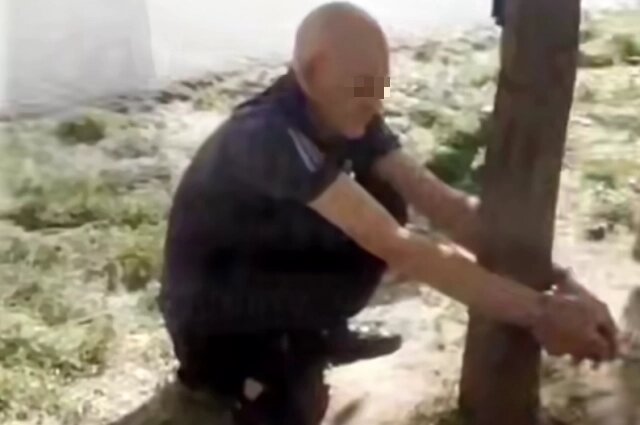    Потенциального преступника смогли задержать местные жители. Фото: Скриншот