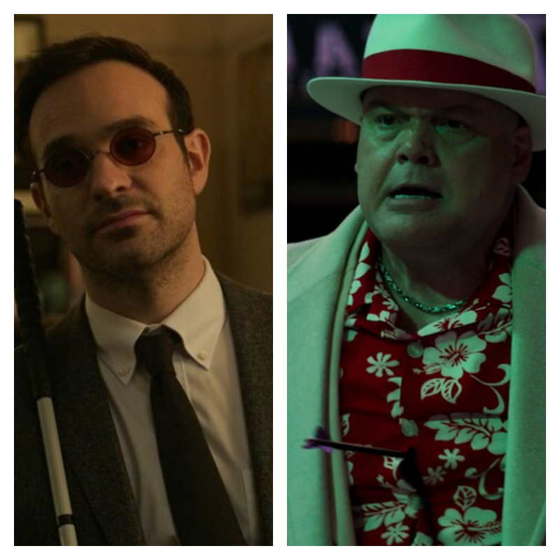 Слева кадр из фильма "Человек-паук: Нет пути домой", справа из сериала "Соколинный глаз" 