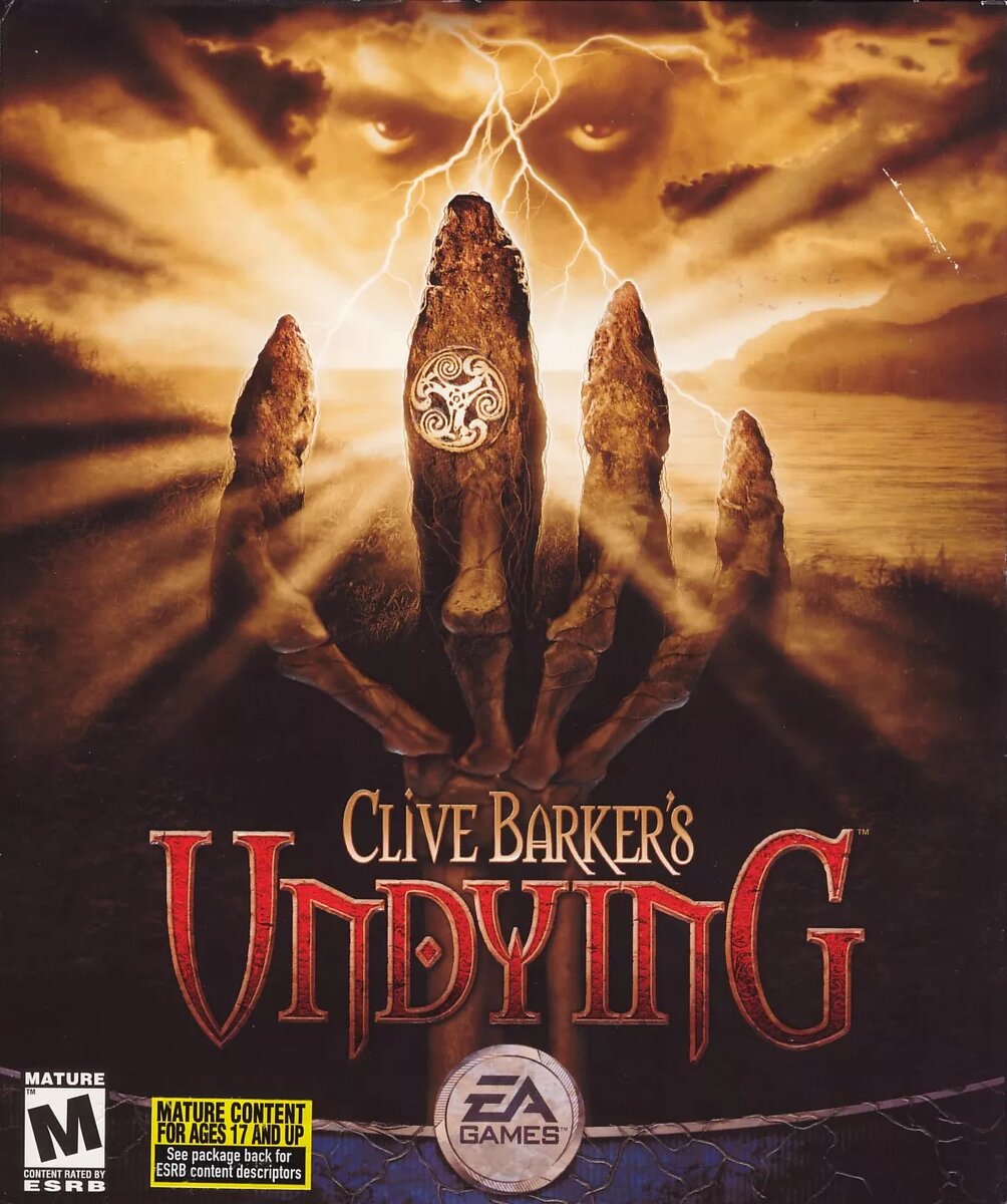 Обложка компьютерной игры Clive Barker's Undying, официальная, зарубежная версия
