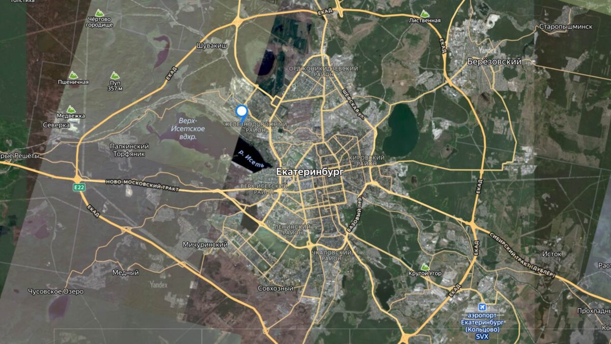 Место взрыва на карте Яндекс