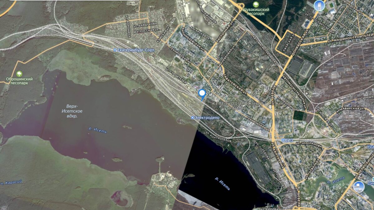 Место взрыва на карте Яндекс