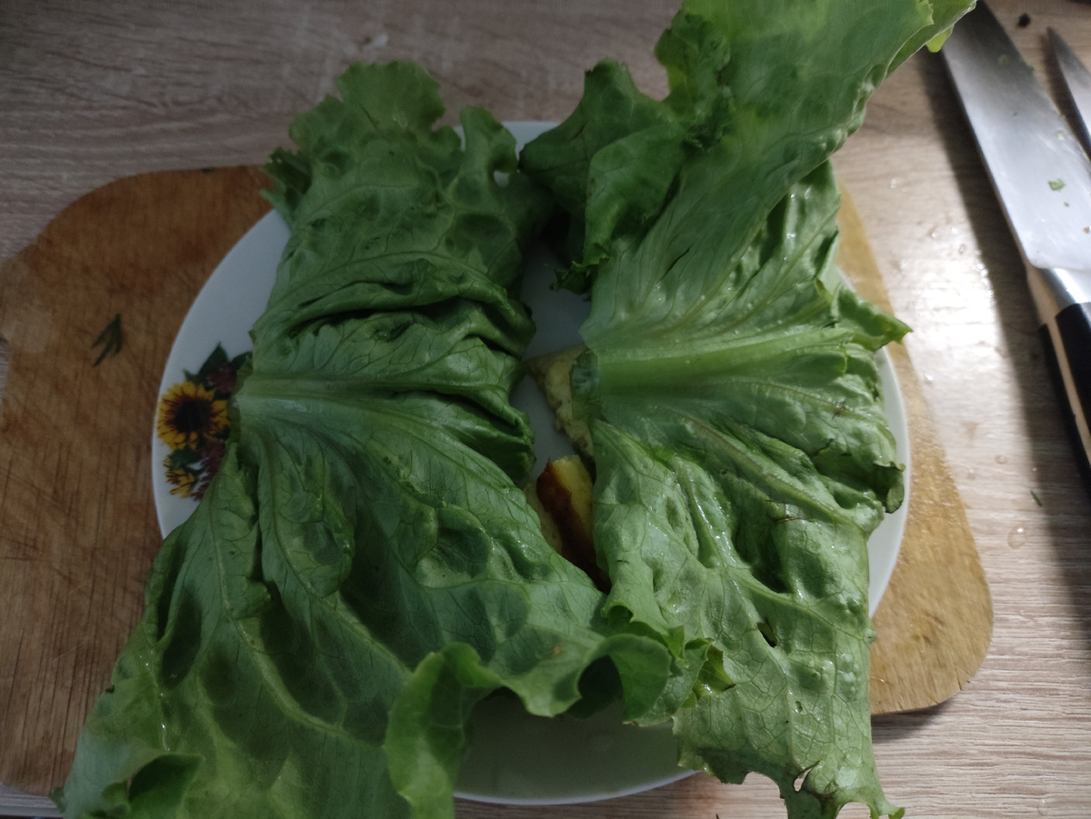 Вот такими бутербродами с омлетом позавтракала