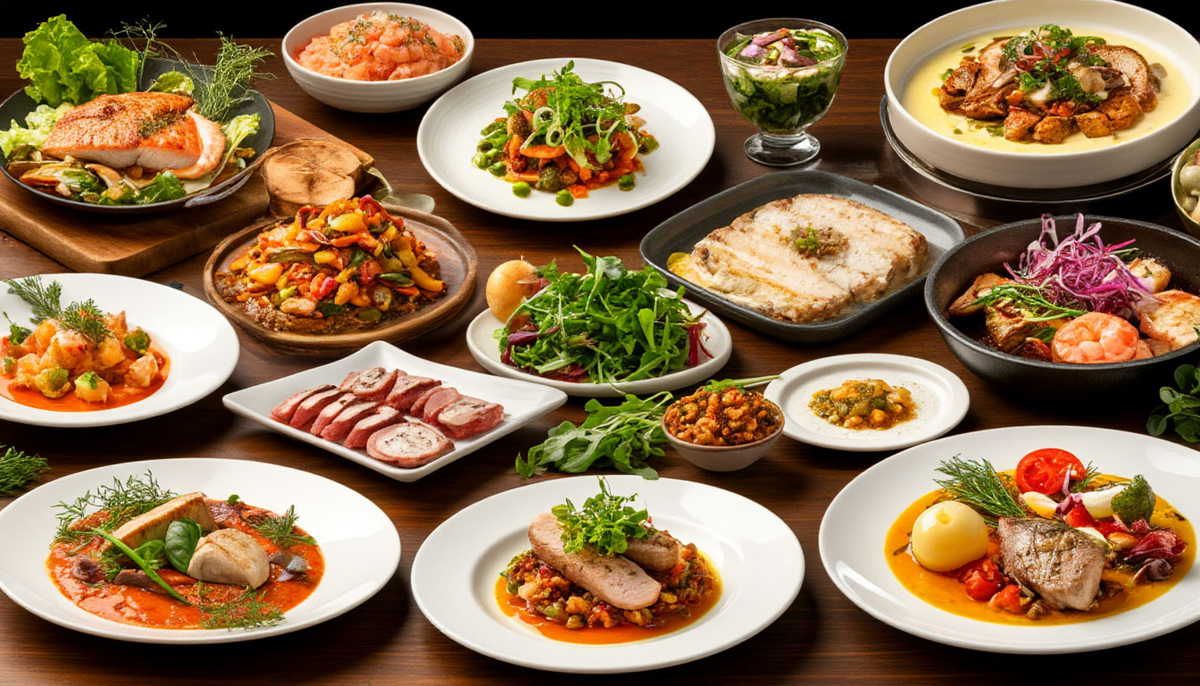 Кулинарный ландшафт на столе 