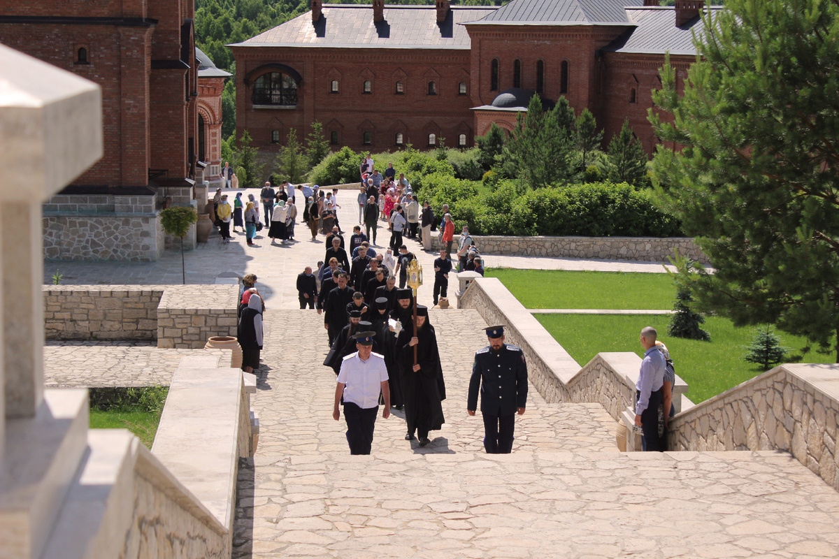 После службы.