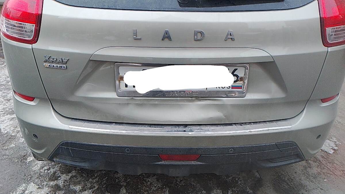 Вид двери задка после дтп