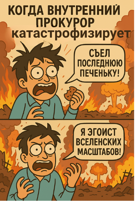 Катастрофизация моральных провалов - печенька как конец света
