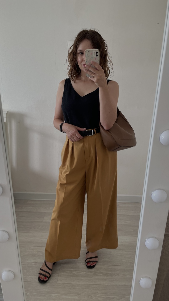 Брюки Vikisews Дафна топом из натурального шелка по выкройке Vikisews Линда