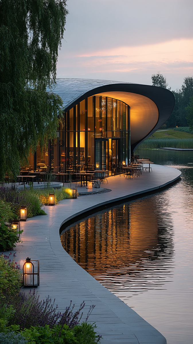 Павильон-капля в Мещерском парке. Рендер: KNKO