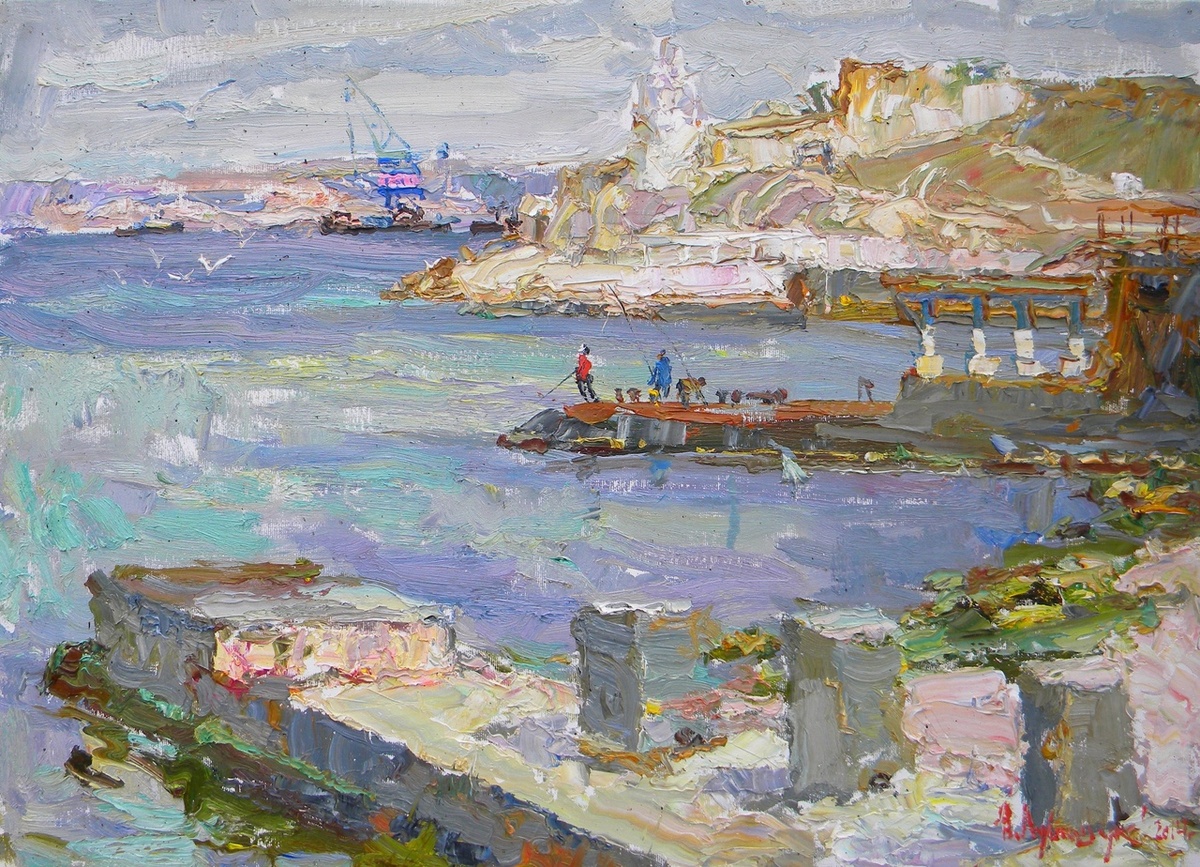 Николай Лукашук "Севастополь. Бухта Песочная" 2014 холст, масло 50х70
