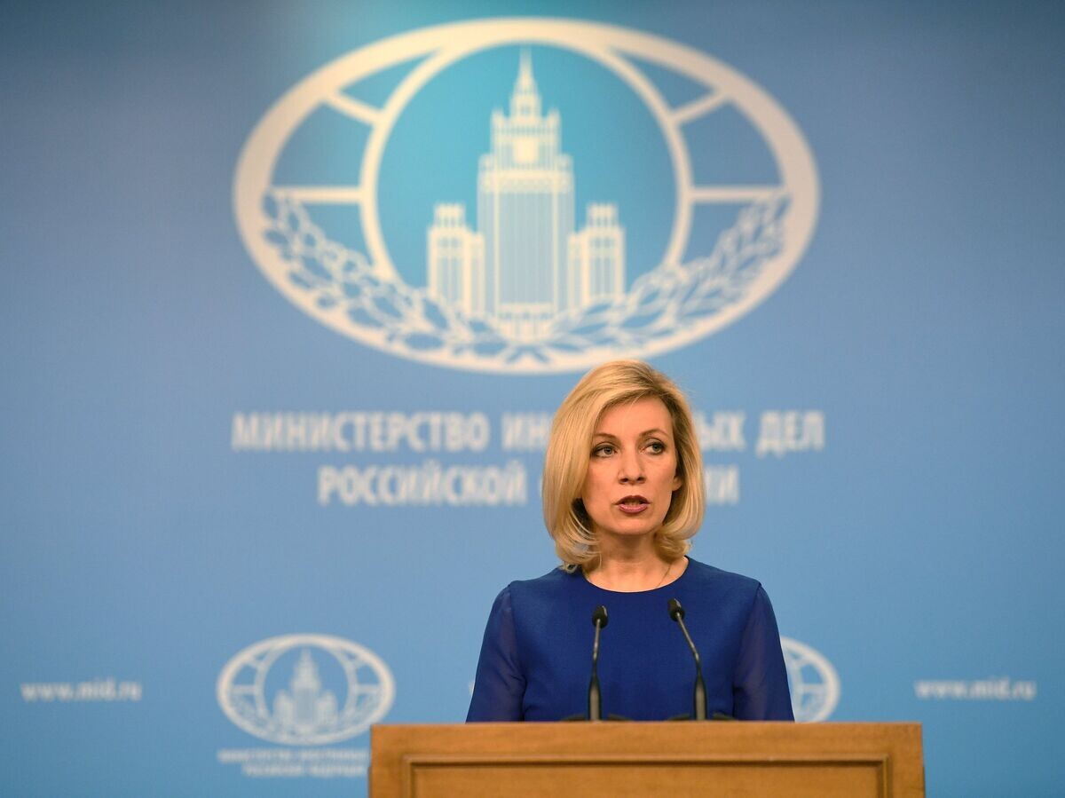    Брифинг официального представителя МИД России М. Захаровой© РИА Новости / Михаил Воскресенский