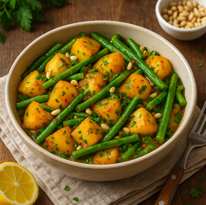 Картошка с зелёной фасолью рецепты от Дарики