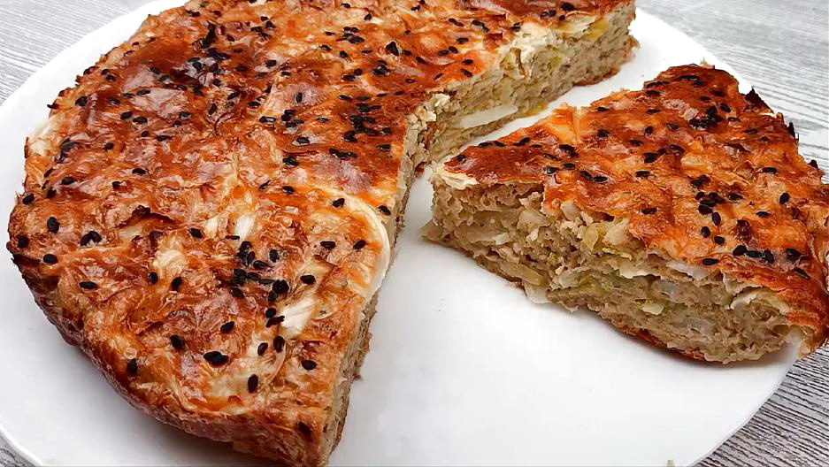 Просто СМЕШАЙТЕ ОВСЯНКУ С КАПУСТОЙ!Лучший пирог для диеты!! Ешь сколько Хочешь!Низкокалорийный рецепт/Без муки