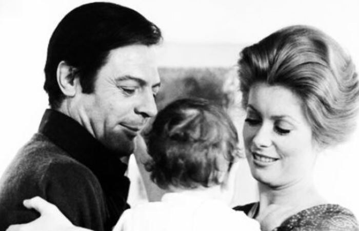 Марчелло Мастроянни и Катрин Денев с дочерью / Фото: pl.pinterest.com