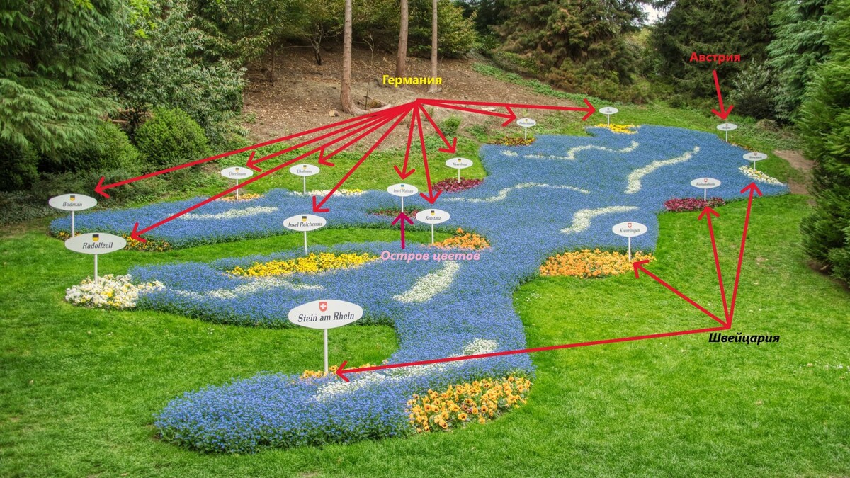 Карта мира Боденского озера