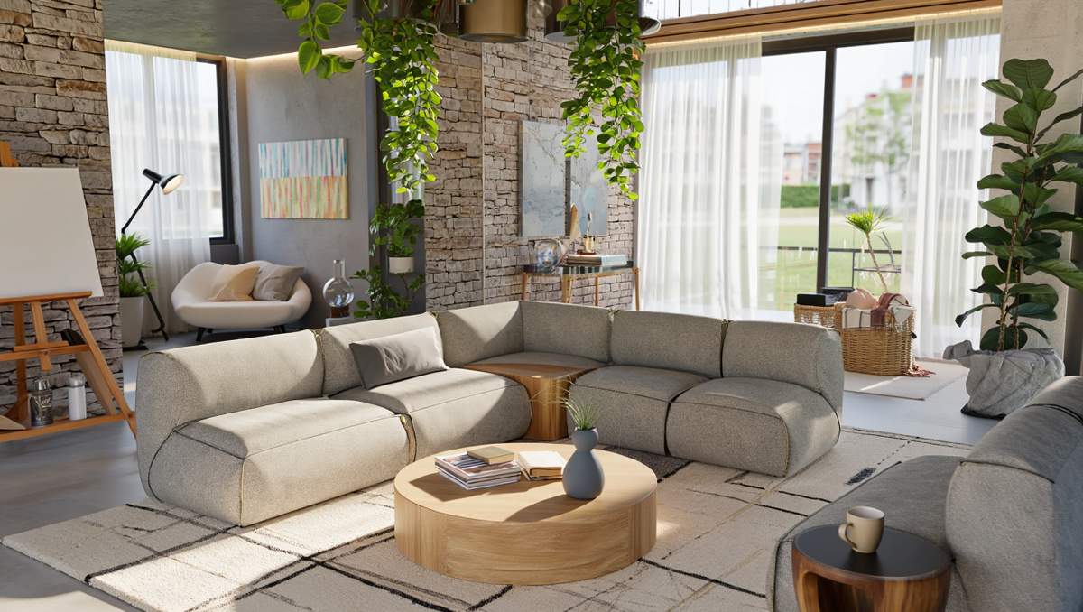 Здесь галерея - по кнопке справа. Уютный интерьер будущего, в котором тренды сочетаются с индивидуальностью, комфортом и ощущением вдохновения.