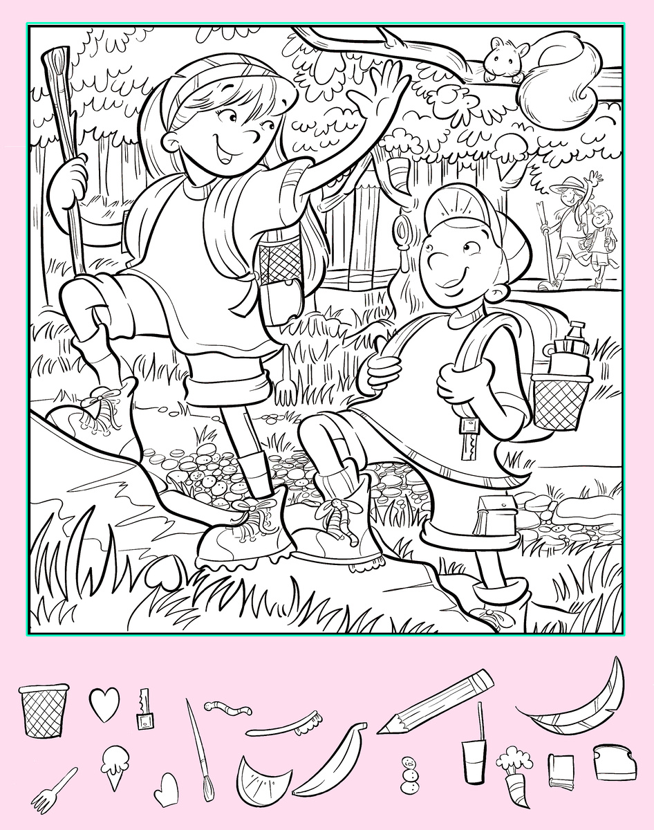 Тест на внимательность: найди книгу, карандаш, морковку и другие предметы на картинке. Картинка подготовлена автором