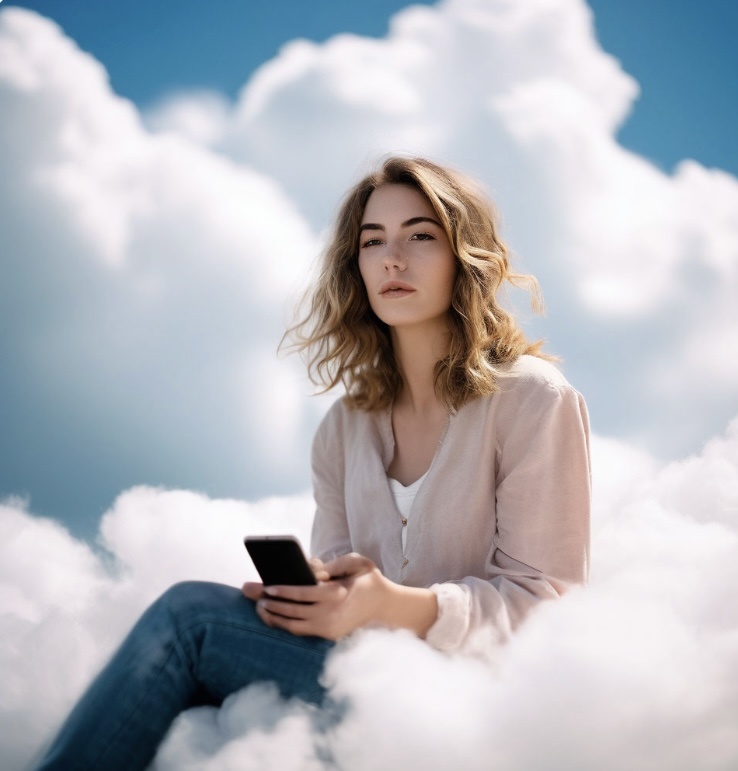 Мечтательный блогер. Картинка ИИ