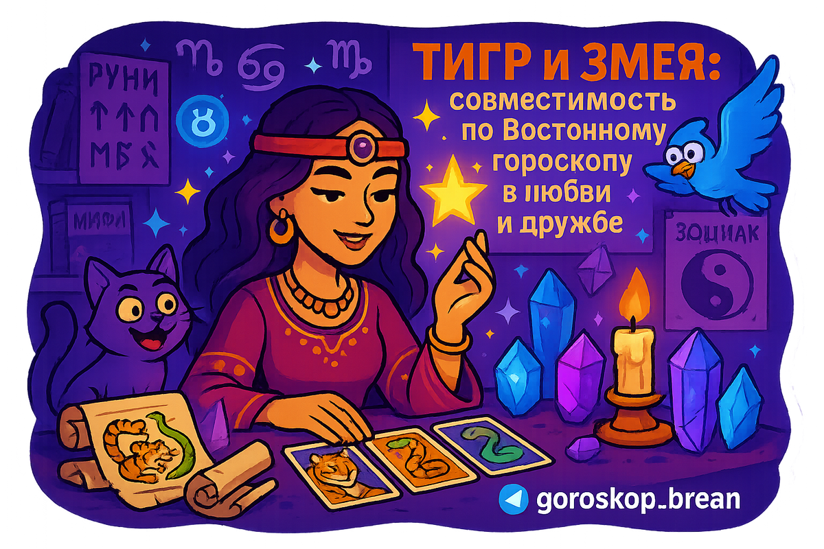    Тайны совместимости Тигра и Змеи в восточном гороскопе раскрыты как никогда ранее Мария