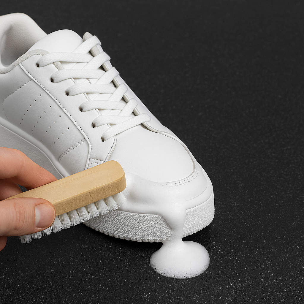 Белая подошва на кроссовках или кедах — это красиво, но недолговечно. 