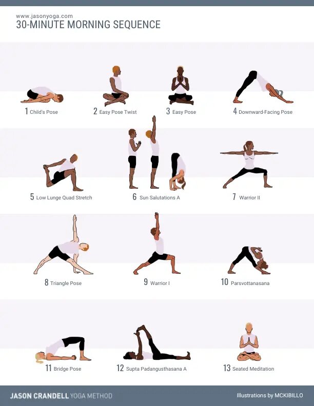 Утренняя йога 30 минут