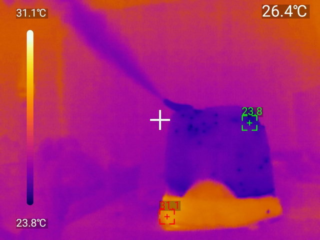 Тепловое фото увлажнителя